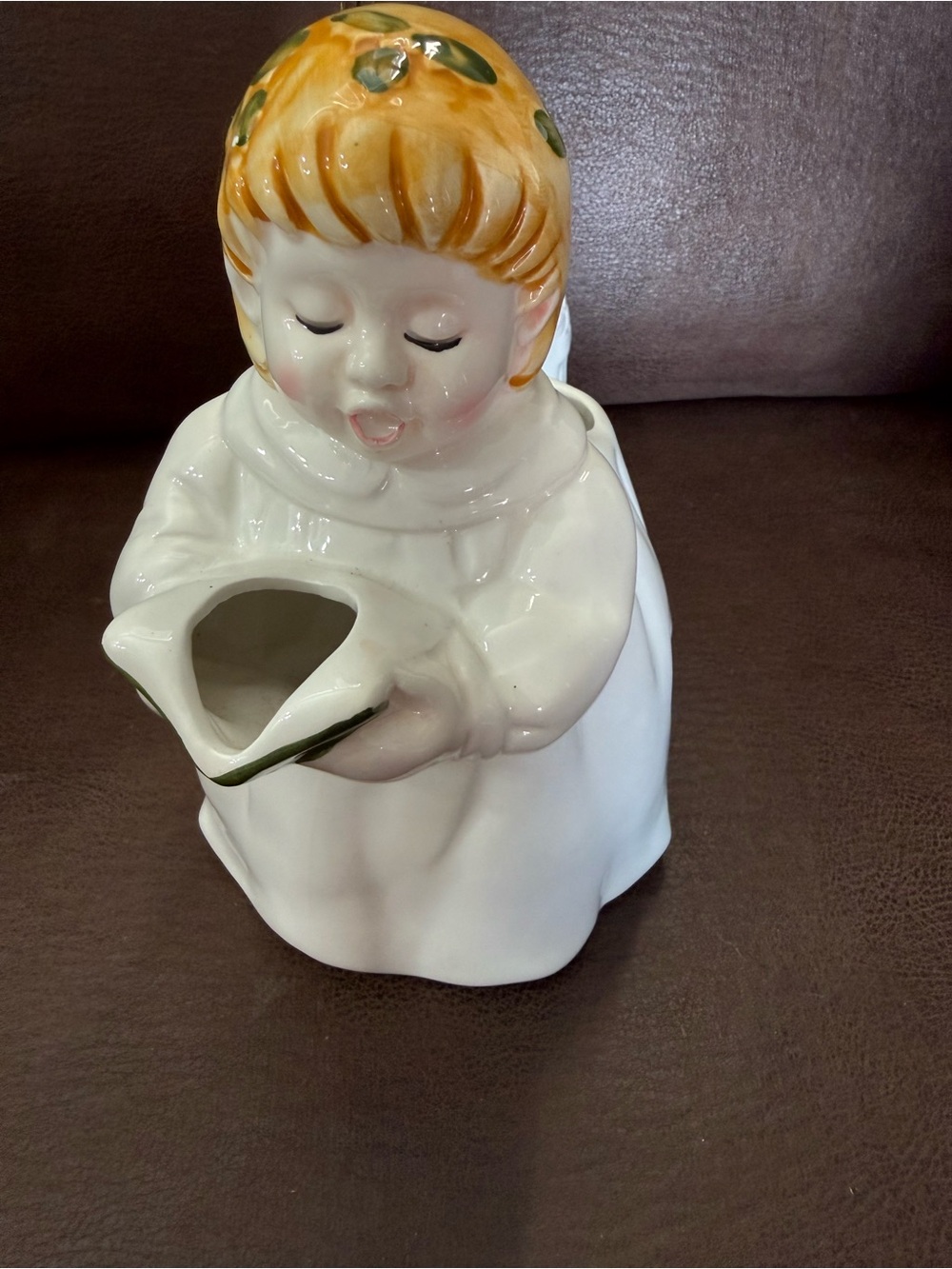 Angel Singing Pitcher Tea Pot Cooks Bazaar Blonde Angel